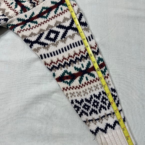 Vintage Nordic Chunky Knit Sweater Fair Isle Ski Chalet Lopapeysa Mens Med - Picture 8 of 8